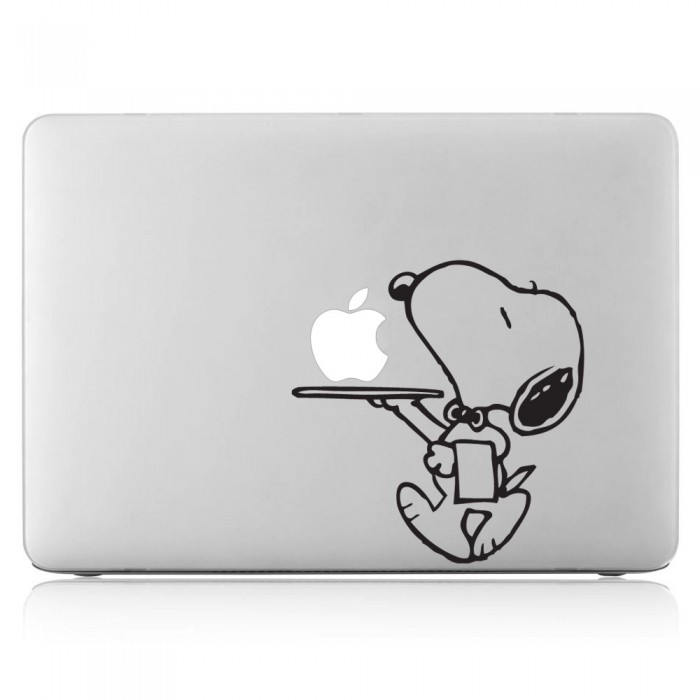 Snoopy Serving Apple Laptop / Macbook Vinyl Decal Sticker (DM-0025)