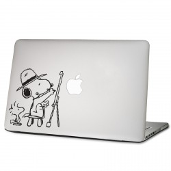 Snoopy and Woodstock Drawing Laptop / Macbook Vinyl Decal Sticker 