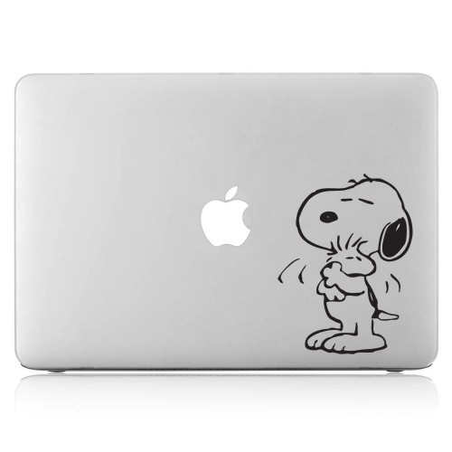 Snoopy Hugging Laptop / Macbook Vinyl Decal Sticker 