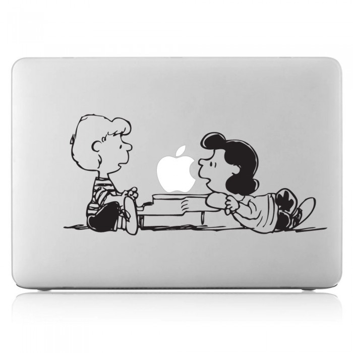 Peanus Shroeder and Lucy Laptop / Macbook Vinyl Decal Sticker (DM-0034)