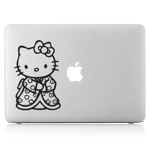 Hello Kitty in Kimono Laptop / Macbook Vinyl Decal Sticker 