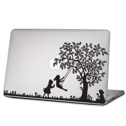 Girl on The Swing Laptop / Macbook Sticker Aufkleber