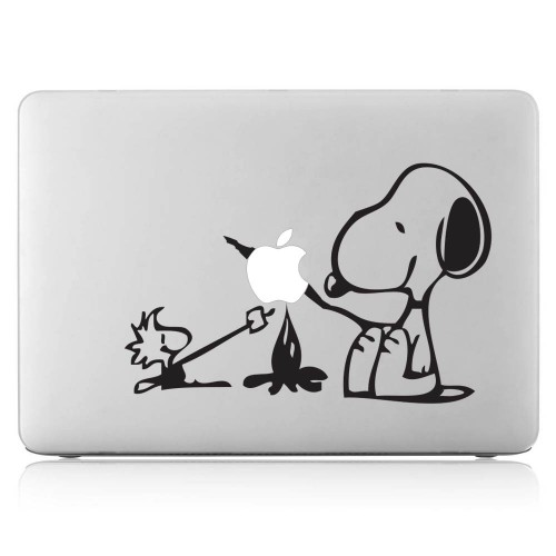 Snoopy and Friend Camping  Laptop / Macbook Vinyl Decal Sticker 