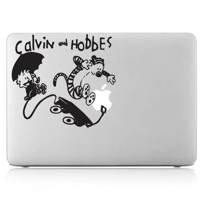 calvin and hobbes macbook sticker