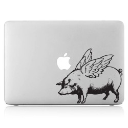 Flying Pig Laptop / Macbook Vinyl Decal Sticker 