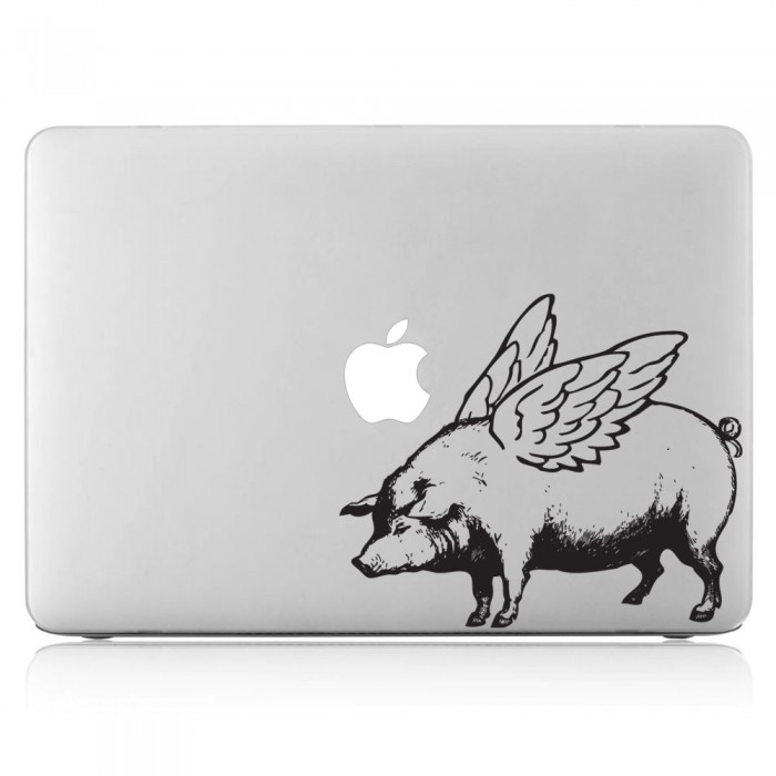 Flying Pig Laptop / Macbook Sticker Aufkleber (DM-0177)