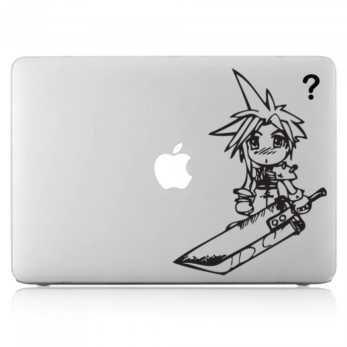 Chibi Cloud Strife Final Fantasy Laptop / Macbook Sticker Aufkleber (DM-0180)