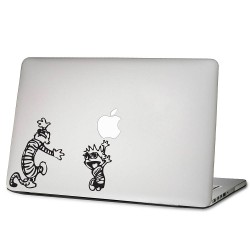 Calvin und Hobbes Tanzen Laptop / Macbook Sticker Aufkleber