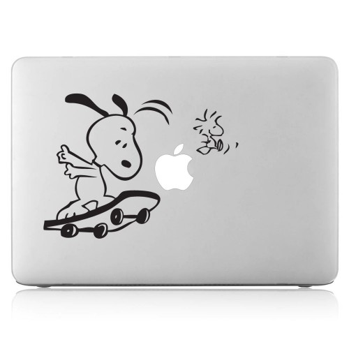 Snoopy mit Skateboard Laptop / Macbook Sticker Aufkleber