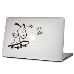 Snoopy Skateboarding Laptop / Macbook Vinyl Decal Sticker 