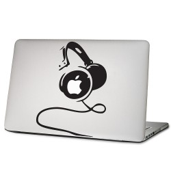 Headphones Laptop / Macbook Vinyl Decal Sticker 