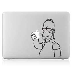 Homer Simpson eating apple Laptop / Macbook Vinyl Decal Sticker 