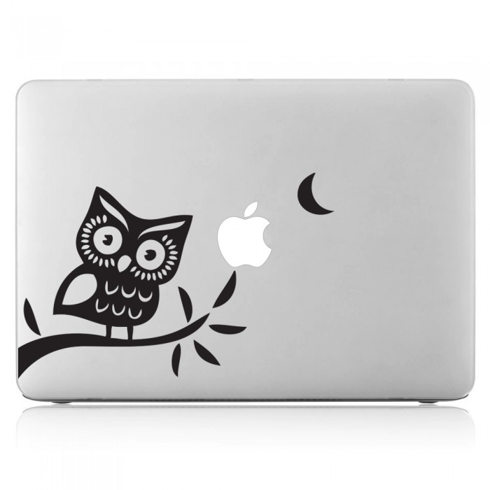 Owl on Tree Laptop / Macbook Vinyl Decal Sticker (DM-0194)