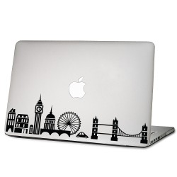 London City Skyline Laptop / Macbook Vinyl Decal Sticker 