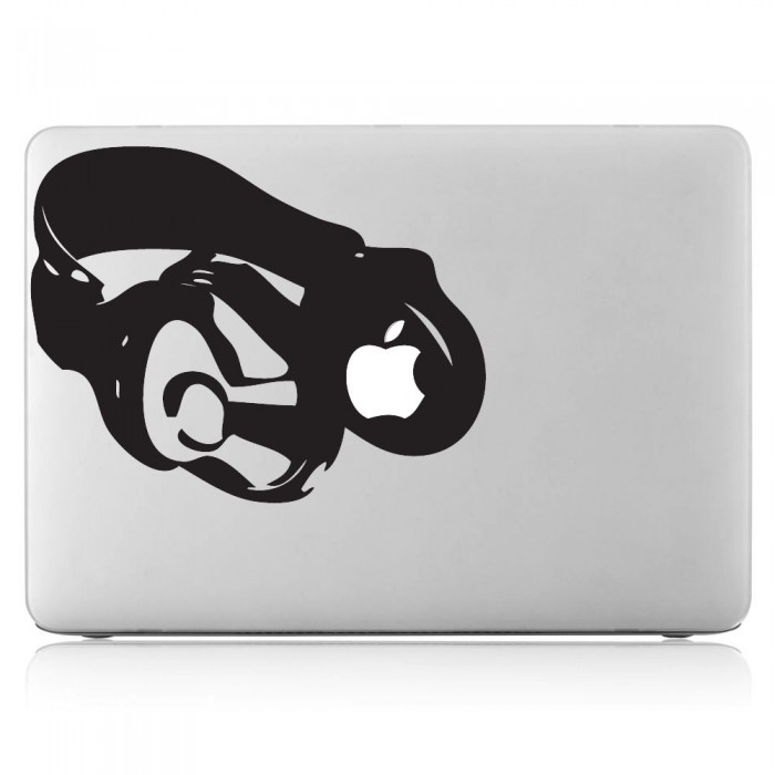 Apfel Kopfhörer  Laptop / Macbook Sticker Aufkleber (DM-0199)