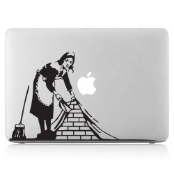 Banksy of The maid Laptop / Macbook Vinyl Decal Sticker 