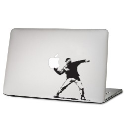 Banksy Thrower Man Laptop / Macbook Sticker Aufkleber