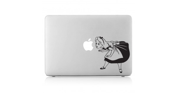 13-inch Macbook and 15-inch Macbook Alice Searching Behind the Curtains Vinyl Sticker for Macbook