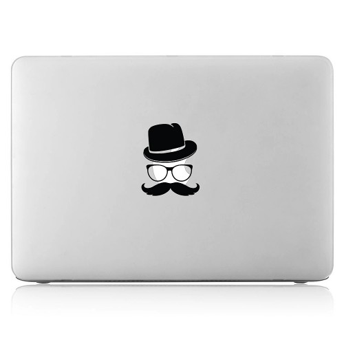 Mustache Laptop / Macbook Vinyl Decal Sticker 