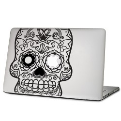 Star Sugar Skull Laptop / Macbook Vinyl Decal Sticker 