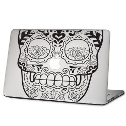 Flower Eyes Sugar Skull Laptop / Macbook Vinyl Decal Sticker 