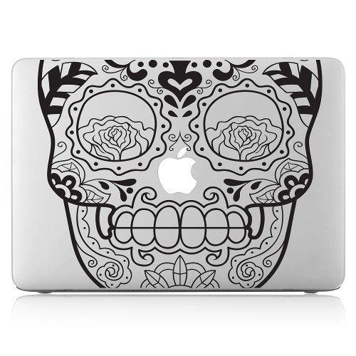 Flower Eyes Sugar Skull Laptop / Macbook Vinyl Decal Sticker 