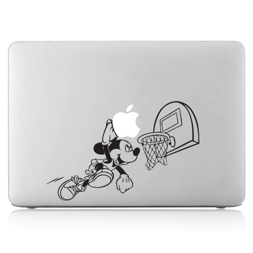 Mickey Mouse Basketball Laptop / Macbook Vinyl Decal Sticker 