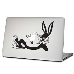 Bugs Bunny eat Apple Laptop / Macbook Vinyl Decal Sticker 
