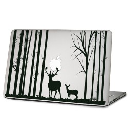 Deers in Forest Laptop / Macbook Vinyl Decal Sticker 