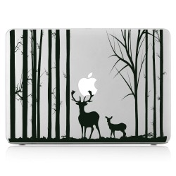 Deer Hirsch in Wald Laptop / Macbook Sticker Aufkleber