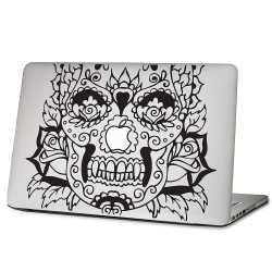 Rose Sugar Skull Laptop / Macbook Vinyl Decal Sticker 