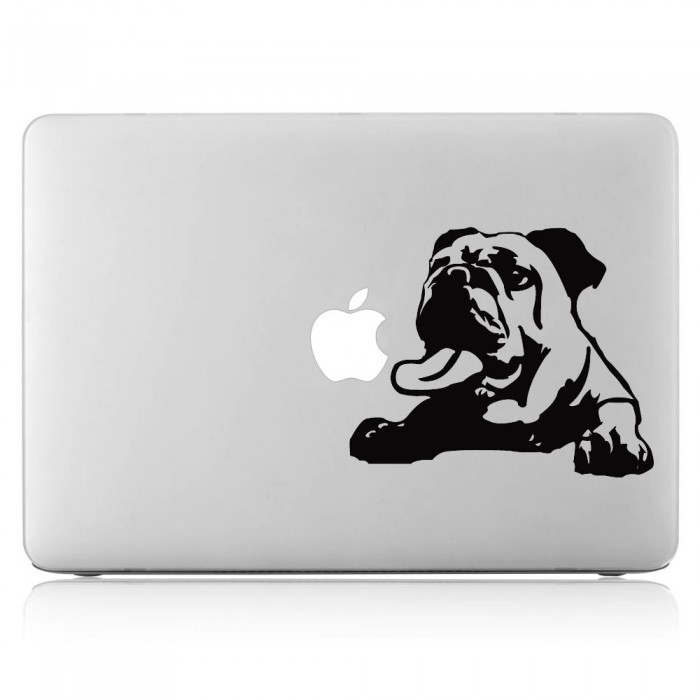 Dog licking the apple Laptop / Macbook Vinyl Decal Sticker (DM-0370)