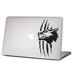Wolf Tattoo Laptop / Macbook Vinyl Decal Sticker 