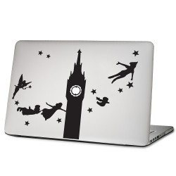 Peter pan flying Laptop / Macbook Vinyl Decal Sticker 