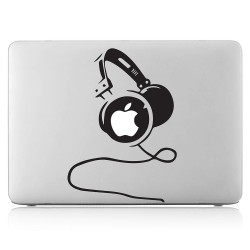 DJ Headphon Laptop / Macbook Vinyl Decal Sticker 