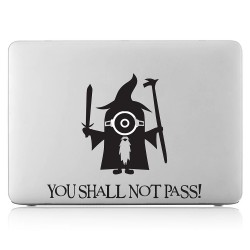 Minions Gandalf you shall not pass Laptop / Macbook Vinyl Decal Sticker 
