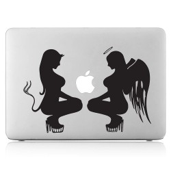 Angel & Devil Laptop / Macbook Vinyl Decal Sticker 