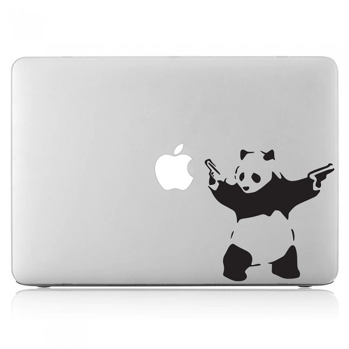 Panda mit Gewehr Laptop / Macbook Sticker Aufkleber (DM-0481)