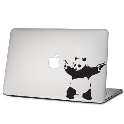 Panda mit Gewehr Laptop / Macbook Sticker Aufkleber