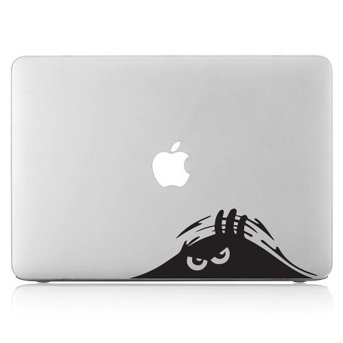 Evil Peeping Peek Boo Monster Funny Laptop / Macbook Vinyl Decal Sticker 