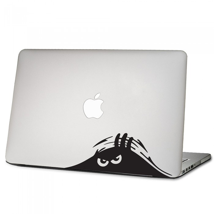 Evil Peeping Peek Boo Monster Funny Laptop / Macbook Vinyl Decal Sticker