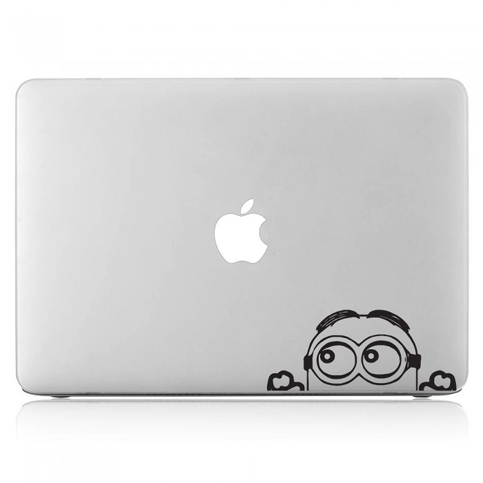สติกเกอร์แม็คบุ๊ค มินเนี่ยน Minion peeking Notebook / MacBook Sticker (DM-0488)