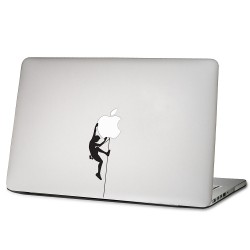 Mountain climber Cliffhanger Laptop / Macbook Vinyl Decal Sticker 
