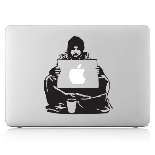 Banksy keep your coins i want change Laptop / Macbook Vinyl Decal Sticker 