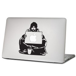 Banksy keep your coins i want change Laptop / Macbook Vinyl Decal Sticker 