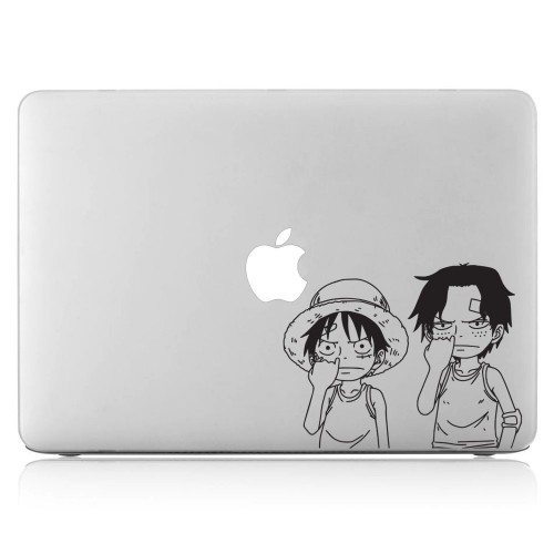 Ace and Luffy One Piece Laptop / Macbook Vinyl Decal Sticker 