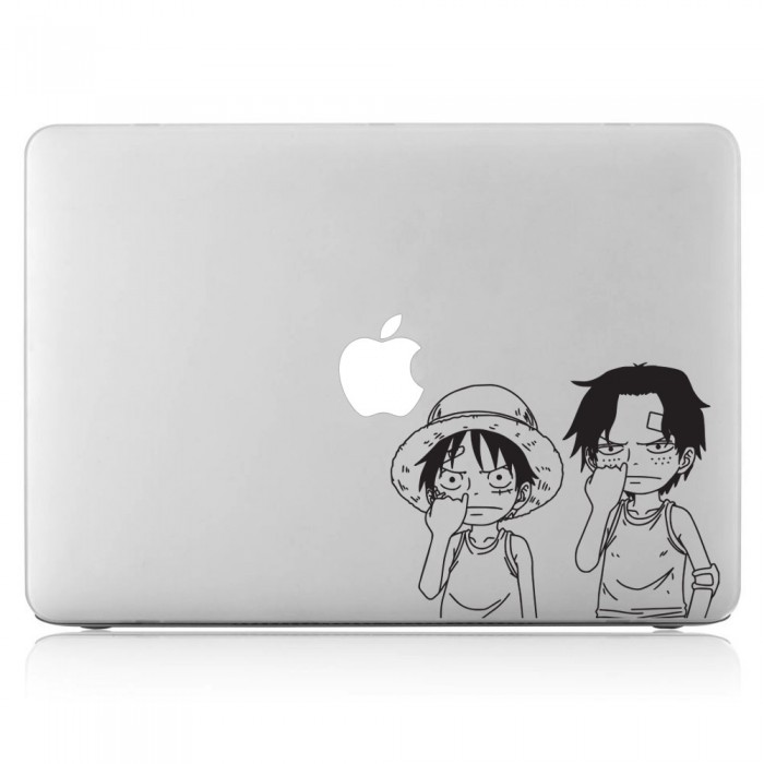 Ace and Luffy One Piece Laptop / Macbook Vinyl Decal Sticker (DM-0511)