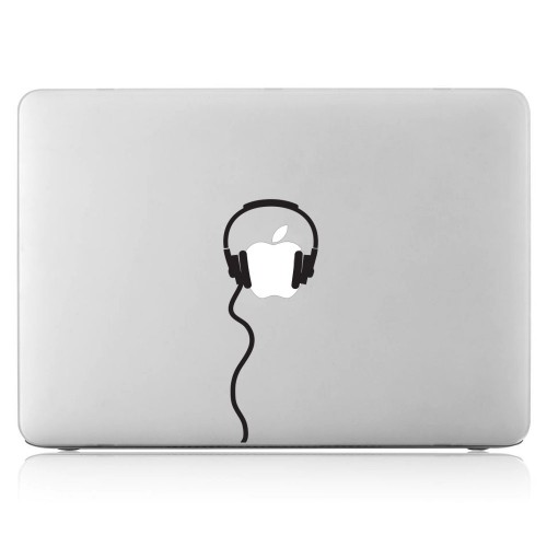 Kopfhörer Headphone Laptop / Macbook Sticker Aufkleber