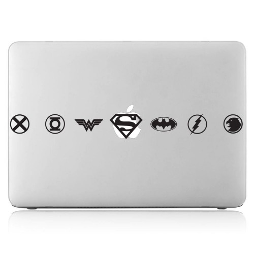 สติกเกอร์แม็คบุ๊ค Justice League Superheroes Logo Notebook / MacBook Sticker 