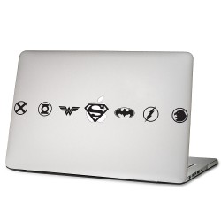สติกเกอร์แม็คบุ๊ค Justice League Superheroes Logo Notebook / MacBook Sticker 